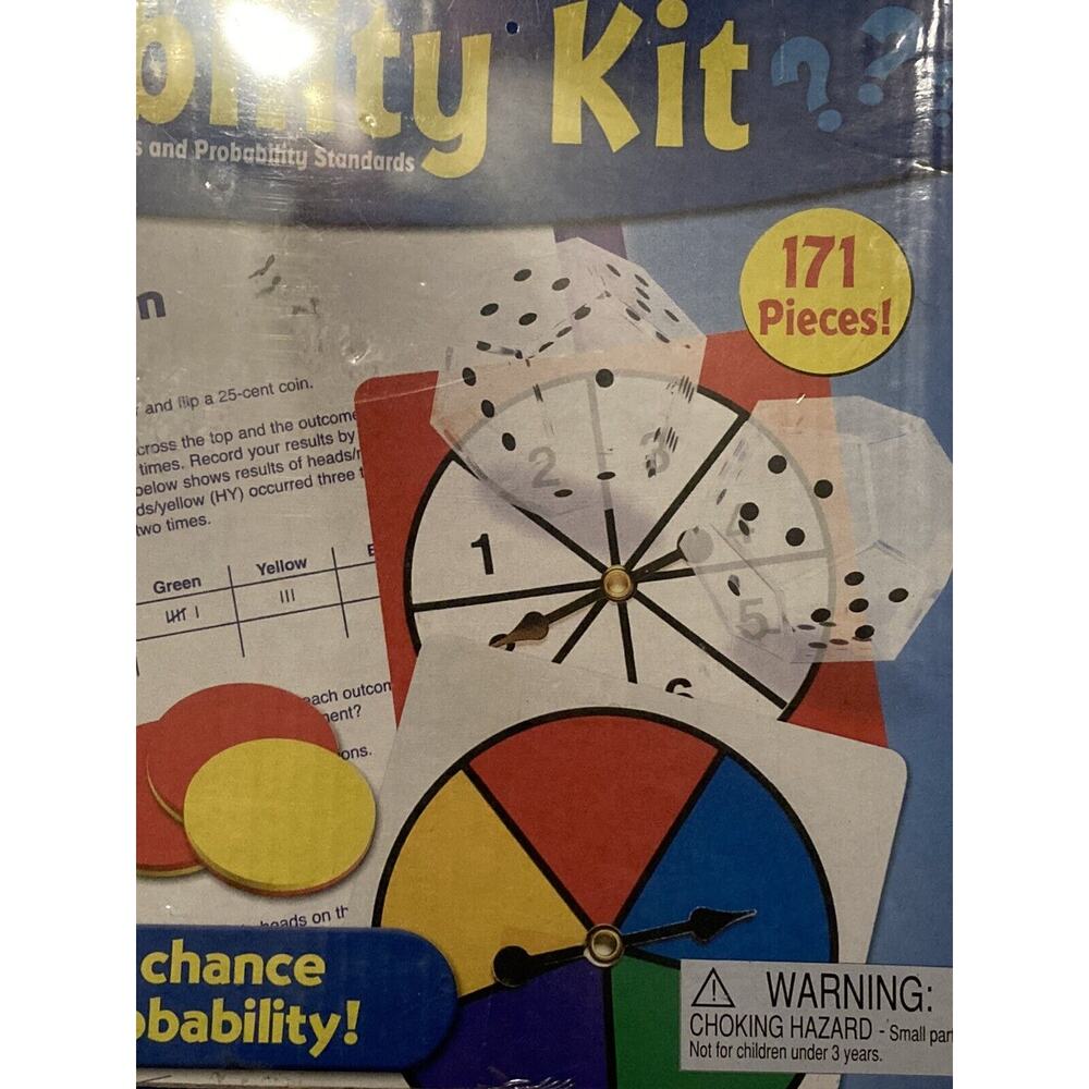 Learning Resources Deluxe‎ Probability Kit Game NCTM Data Analysis Standards NEW - Picture 3 of 5